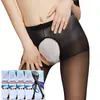 Medias abiertas sexys al por mayor de seda hilada con núcleo de verano ultrafinas para damas sexy ahuecadas pantimedias libres pantimedias