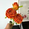 Flores Artificiais de Rosa Austin para Decoração de Casa no Atacado, Flor Artificial Única de Rosa Princesa Real para Casamentos