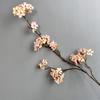 Flor de Pera de Galho Longo Tecido de Seda Floral Chinês Flor de Pera Simulada Decoração de Casa Suprimentos para Casamento Galho de Flor de Cerejeira Galho de Flor de Ameixa de Inverno