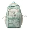 Mochila de menina do ensino fundamental, mochila rosa de alta aparência para menina do ensino médio, pequena capacidade, fofa, grande capacidade, de duas alças