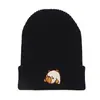 Gorro de Lana Tejido Multicolor Personalizado para Niños, Lindo Capibara Bordado, Gorro Pulóver Cálido de Moda y Versátil para Bebé