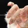 Verão Novo Pétala Flor de Cerejeira Strass Adesivos de Unha Acessórios DIY Toque de Alto Padrão Adesivo Traseiro para Unha Decoração Pintada à Mão