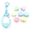 Cuentas de Color Sólido Acrílicas Flores Macarrón Corazón Estrella de Cinco Puntas Cuentas Sueltas Pulsera DIY Accesorios para Joyería Cuentas de Gelatina