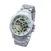 Reloj de Hombre Transfronterizo Estilo de Negocios Reloj de Cuarzo Redondo Hueco Imitación Mecánica Nuevo Reloj Genial Suministro Directo de Fábrica
