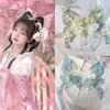 Pasador de Flor de Seda Floral con Diseño de Mariposa Grande, Borla de Polilla Fluttering Súper de Hada, Versátil Accesorio para el Cabello Estilo Antiguo Hanfu