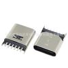 Base hembra TIPO C de 6 pines vertical 5/6,9/9,3/10,0/10. Conector USB hembra de 5 mm con conector DIP de 180 grados