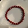 Procesamiento y Personalización de Pulseras de Arena Imperial Natural de Alto Contenido Perlas de Cera de Abeja Pulseras de Estilo Nacional Cinnabar Rojo Venta al por Mayor