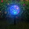 Nova Bola de Onda Transparente Colorida Solar para Exterior Pátio Jardim Varanda Paisagem Lâmpada de Gramado Lâmpada de Chão Planeta