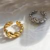 Anillo de Envoltura de Puma Romántico Francés para Mujer Diseño de Nicho Sentido de Giro Anillo Retorcido Anillo para Dedo de Comida Moda Ins Personalidad
