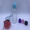 Fabricante en stock botella de plástico transparente PET de 250 ml botella de hombro redondo botella de tinta botella de boca puntiaguda botella con tapa de spray