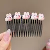 Presilha de Cabelo Infantil Fofa com Pente para a Parte de Trás da Cabeça, Ferramenta para Organizar o Cabelo da Franja, Piranha de Desenho Animado para Meninas