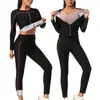 Ropa Deportiva para Mujer, Conjunto de Chándal para Fitness, Traje de Yoga Moldeador Corporal y de Control Abdominal, Chándal Sauna Deportivo Tallas Grandes Europeas y Americanas para Mujer