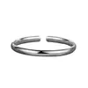 Elegante tubo abierto brillante plateado Pulsera de Concubina Imperial plateada Estilo celebridad de internet anillo liso brillante pulsera estilo de regalo para atraer tráfico