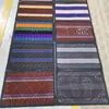 Modelo Más Vendido de Comercio Exterior: Alfombra Rayada Rectangular Sencilla con Borde de Terciopelo Repujado y Respaldo de Goma para Dormitorio, Entrada y Sala de Estar