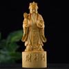 "Dios de la Riqueza" Talla en Madera de Cedro Estatua del Dios de la Riqueza Pieza de Mano Talla en Madera Maciza Estilo Chino Decoración de Escritorio para el Hogar y la Oficina
