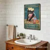 Letrero de lata estilo americano de gato chef de cocina peculiar, hecho a medida, hojalata verde envejecida, para decoración del hogar transfronteriza
