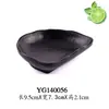 Mesa para Fondue Estilo Japonés Vajilla Creativa de Plástico Plato Negro para Snacks de Salsa de Soja Dim Sum Plato de Melamina Imitación Porcelana Tazón para Salsa Plato de Condimentos