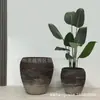 Vaso de cimento estilo Qiji varanda de villa antiga plantio hotel pousada decoração de chão vaso de flores personalizado decoração