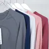 Novas roupas de yoga alta elasticidade sem costura justas femininas esportivas manga longa camiseta 2.0 justa secagem rápida elastano alta elasticidade Novo