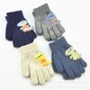 Luvas quentes para crianças Luvas de lã de cinco dedos engrossadas para bebês Luvas de inverno para fornecimento transfronteiriço Desenho animado dinossauro