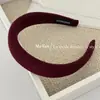 Diadema de Lana de Ala Ancha de Color Sólido Estilo Coreano para Otoño e Invierno, Corona Alta, Nuevo Peine para el Cabello Retro Versátil para Exteriores