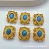 Nova Caixa Mágica Redonda com Laço de Coração de Diamante Dourado Oito Furos Separadores Contas DIY Pulseira de Contas Colar Joias