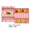 Tenedor y Cuchara de Acero Inoxidable 410 Figura Fruta Cuchara Creativa para Remover Café Tenedor para Pastel Vajilla Linda Cuchara para Postre Regalo