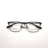Atacado 88022 Óculos de armação completa masculinos casuais de negócios ultra leves semi titânio armação de plástico aço superelástico resistência pernas espelhadas