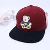Gorra de Béisbol para Niños Dibujos Animados Gel de Presión Tridimensional Oso Ala Plana Gorra Hip-Hop Edición Coreana Gorra de Baile Callejero Sombrero para el Sol de Verano