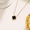 Nuevo collar de cuatro hojas de doble cara de 13 MM más vendido transfronterizo para mujer, diseño de lujo ligero, joyería de moda para celebridades de internet al por mayor