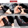 Venta al por mayor del fabricante Cubierta de volante cosida a mano de piel de vaca genuina Cuero suave al agua Perforado con láser Cuero genuino Cubierta de volante perforada Coche