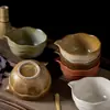 Snack de Té Retro de Alto Valor Matcha Cerámica Tazón Japonés Hecho en Horno Cerámica de Alto Valor Tazón de Agua Oficina Hogar
