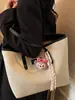 2025 Nova Moda Outono Bolsa Feminina Colorida Contrastante de Um Ombro Bolsa Tote para o Trabalho Bolsa de Mão Simples e Estilosa Bolsa Grande