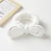 Nova faixa de cabelo com orelhas de coelho de pelúcia com lantejoulas e arame para lavar o rosto e maquiagem de meninas - atacado
