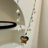 Collar de Oso Lindo Infantil Retro Otoño e Invierno Nueva Moda Dulce Elegante de Gama Alta Cadena Versátil para Suéter