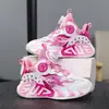 Zapatillas de baloncesto para niños, zapatillas deportivas para niños y niñas, con suela de fricción, nuevas zapatillas de entrenamiento ligeras y transpirables de malla para verano.