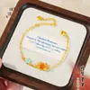 Pulseira de Caranguejo Estrela de Desenho Animado Pu Zuojiu Não Desbota em Ouro Nicho Simples Temperamento Doce Versátil Joias para Empilhar