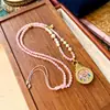 Regong Tíbet Nepal Thangka Pintado a Mano Puro Zaki Lham 2.0 Set de Collares Terminados
