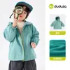 [Ao Ar Livre] Jaqueta Infantil Dudu's Boys' Jaqueta Soft Shell Outono Infantil 3 em 1 Roupa para Meninas Top Roupa de Outono para Bebê