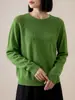 Primeira linha prêt-à-porter feminina primavera e outono seda gelada tencel sem costura solto francês preguiçoso top base