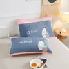 Par de Toallas de Almohada de Gasa de Seis Capas de Algodón Estilo Floral Pastoral para Cuatro Estaciones Universal para el Hogar Cambiante Toalla de Almohada Jacquard Venta al por Mayor