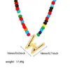Explosiones transfronterizas de Amazon Europa y Estados Unidos collar de 26 letras acero inoxidable letra burbuja regordeta collar en inglés