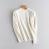 Malha Feminina 100% Caxemira Pura Fina 68 Fios Camada de Ar Imitação Gola Alta Meia Versátil Casual para Usar por Baixo Estilo Outono e Inverno