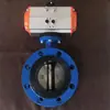 Válvula de Mariposa Neumática de Acero Fundido Tipo Par D671F46-16C Dn250 Ptfe para Ácidos y Álcalis Fuertes Totalmente Revestida de Flúor