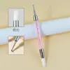 Pluma de uñas de fábrica al por mayor doble cabeza doble uso bolígrafo de taladro de silicona bolígrafo de silicona herramientas para uñas cepillo de uñas