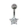 Sr. Acero Inoxidable Hebilla Umbilical Garra de Estampado Anillo para el Ombligo Grado AA Zircón Avanzado Clavo Umbilical Joyería de Perforación Corporal Transfronteriza Europea y Americana