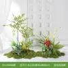 Plantas Verdes Simuladas Paisajismo Plantas Falsas Musgo Verde Musgo Verde Combinación de Micro Paisaje Decoración de Interiores Decoración de Exhibición para Ventanas y Pasillos