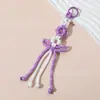 Adornos Colgantes Coloridos de Flores Tejidos a Mano Llavero DIY Nueva Moda Accesorios de Apoyo de Celebridades Colgante Decorativo