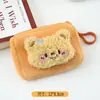 Monedero de Peluche de Oso Lindo de Dibujos Animados, Bolso Escolar Atractivo para Estudiantes, Colgante para Llavero, Bolsa Portátil para Auriculares