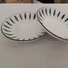 Estilo Nórdico Set de Plato y Tazón de Cerámica Lluvia de Meteoros Plato Tazón Japonés Bajo Esmalte Plato para Arroz del Hogar Hierba Rugosa Queso